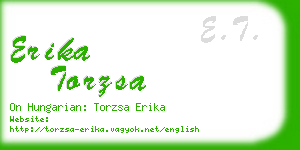 erika torzsa business card